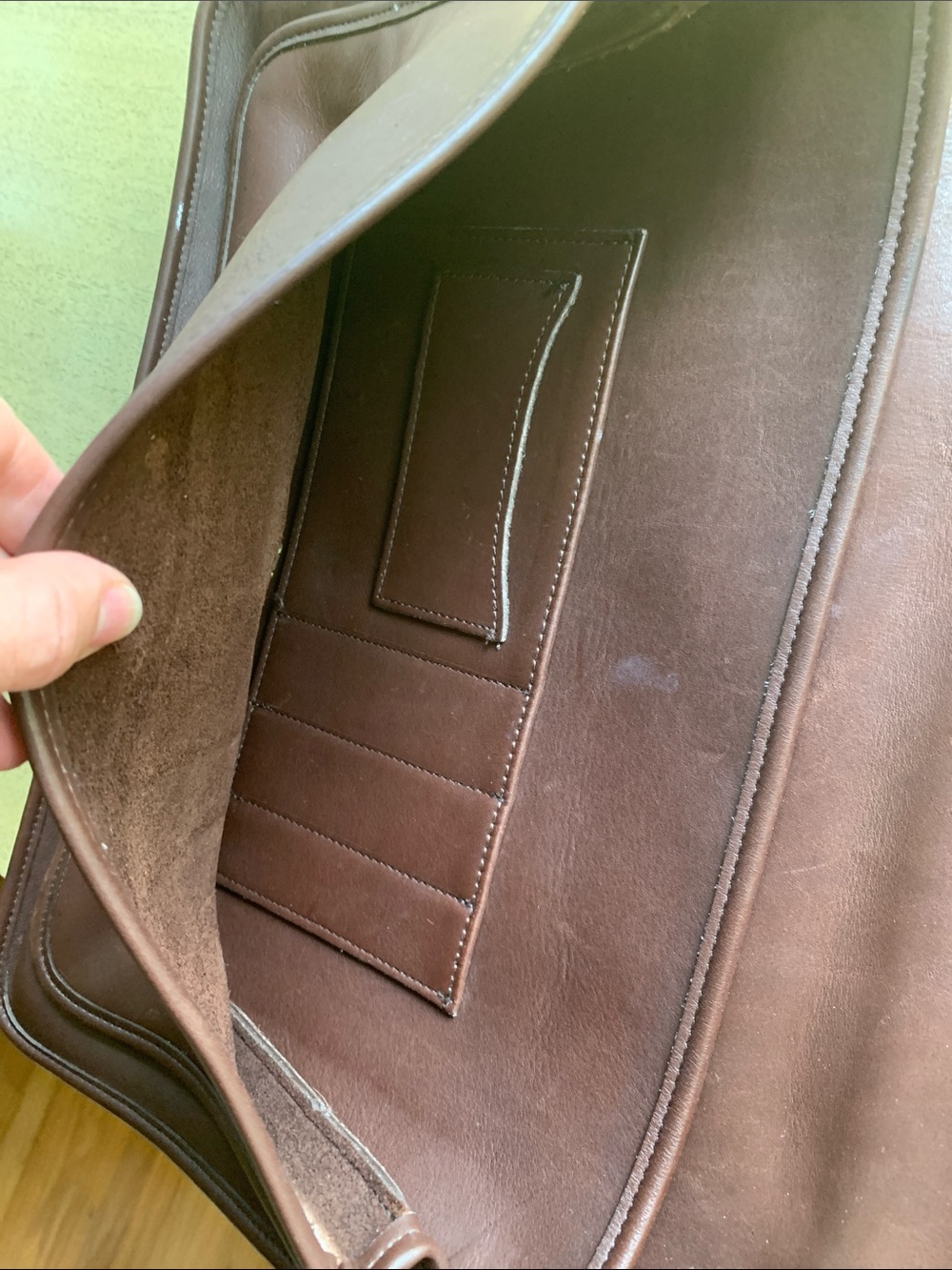Coach Brown Leather Shoulder Bag with Gold-Tone Hardware - Picture 3 of 5